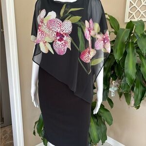 Elegant Black Floral Dress